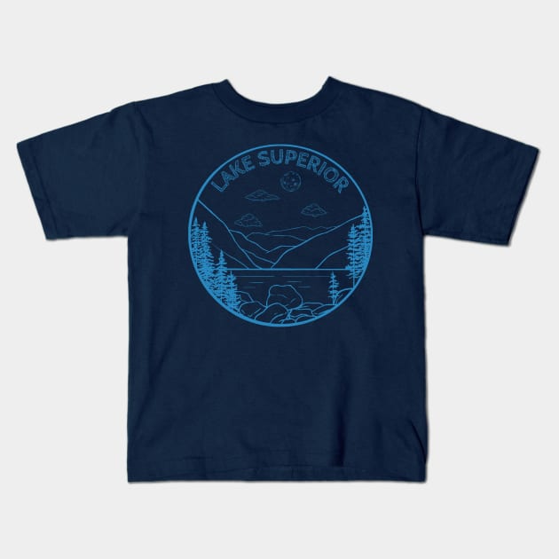 Lake Superior Kids T-Shirt by soulfulprintss8